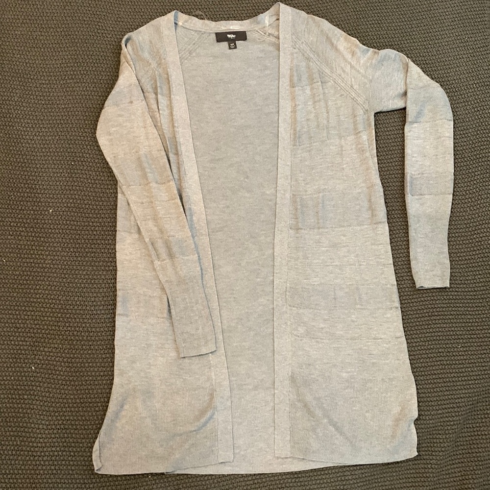 Grey Striped Cardigan